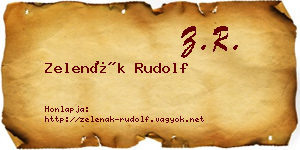 Zelenák Rudolf névjegykártya