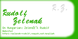 rudolf zelenak business card